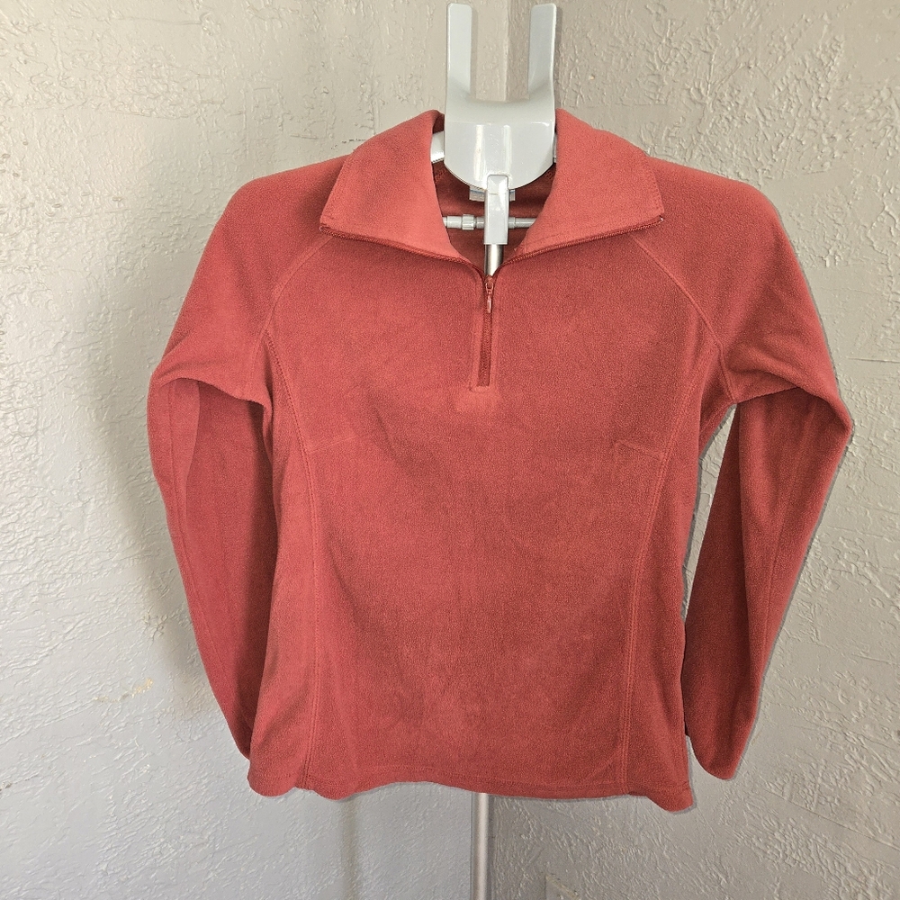 Columbia Rose Pink Quarter-Zip Pullover Fleece Lightweight Soft Cozy Outdoors